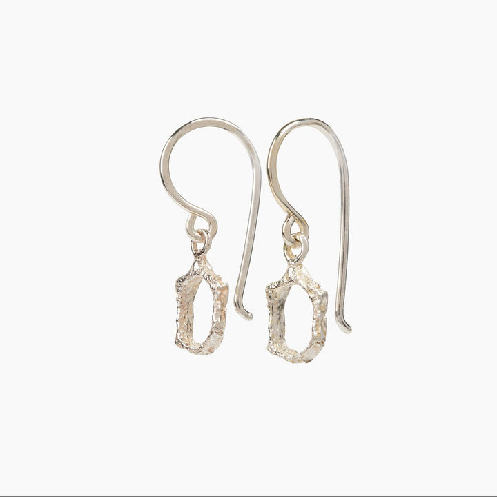 honeycomb outline earrings