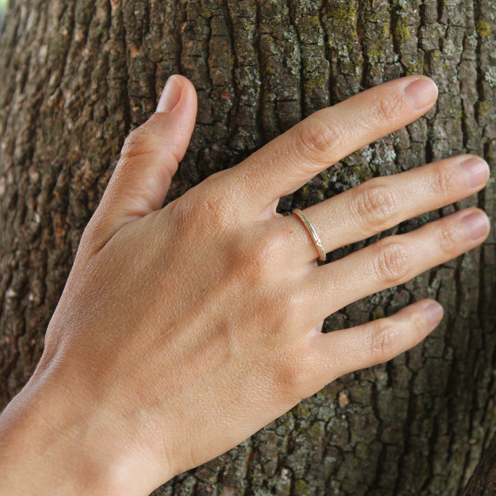 paper birch twig ring