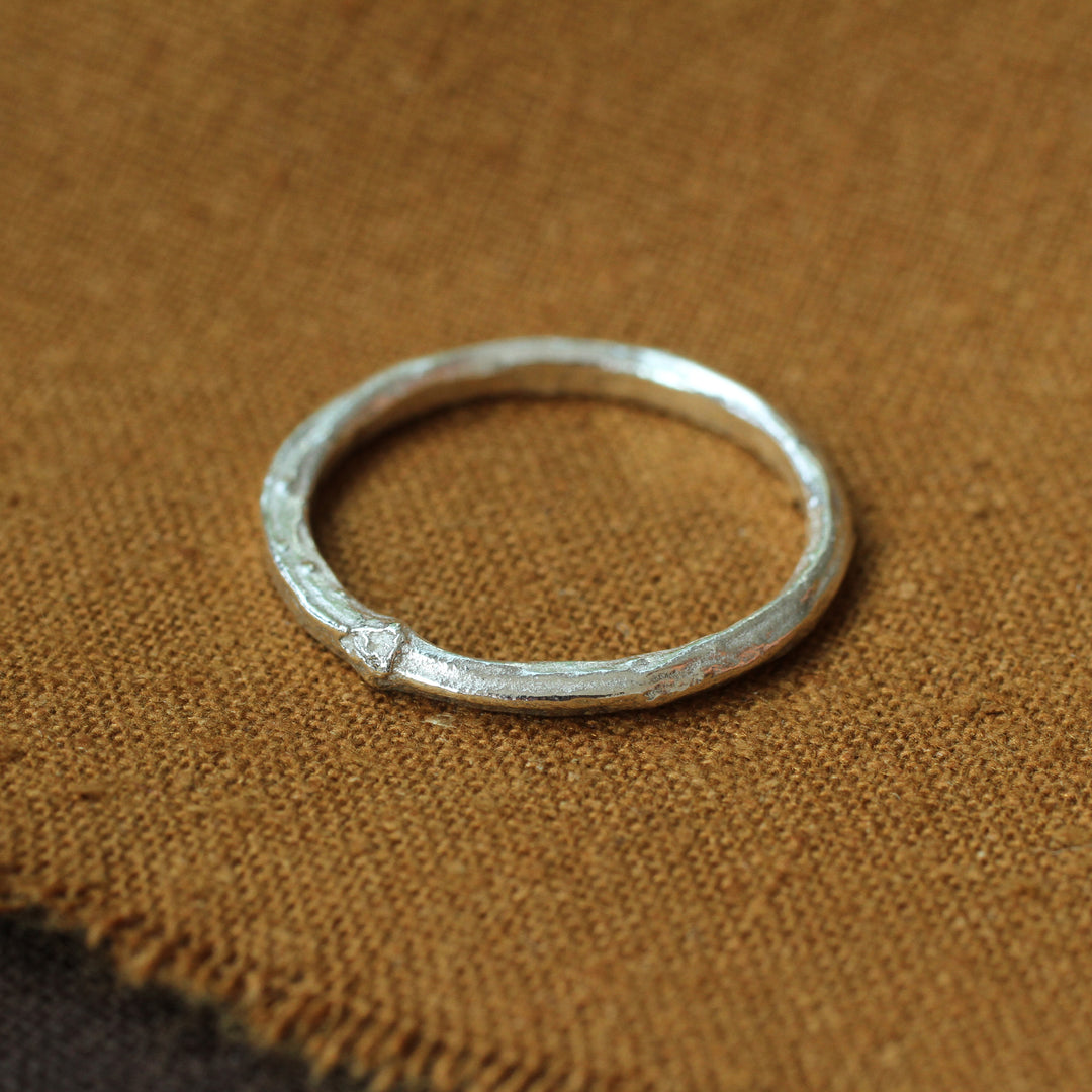 paper birch twig ring