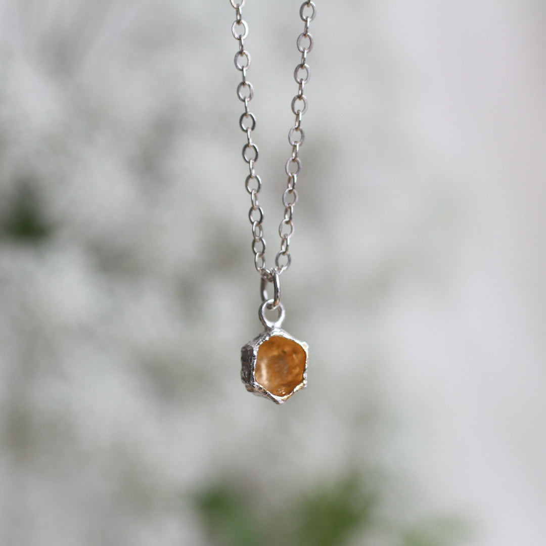 honeycomb prism necklace