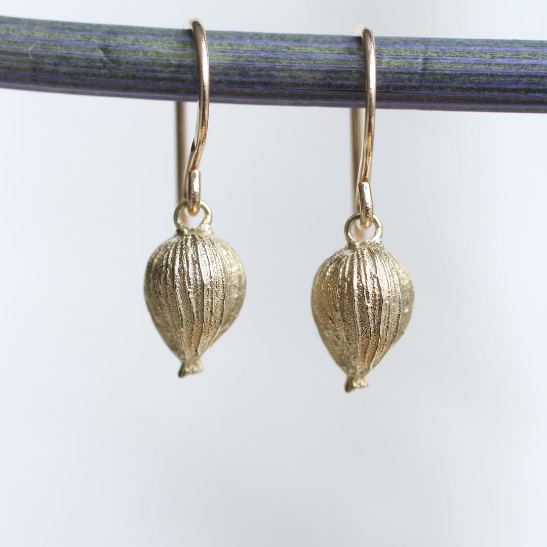 cardamom pod earrings