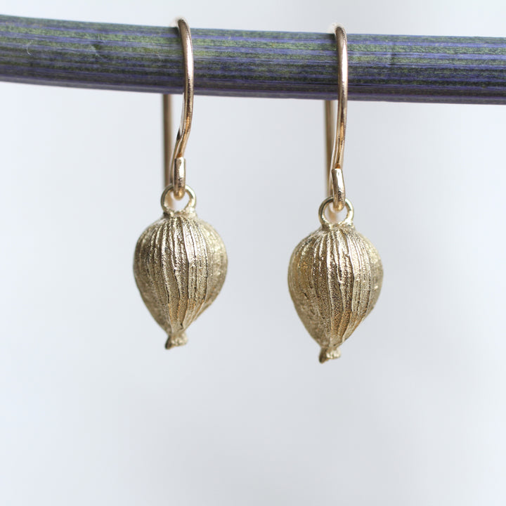 cardamom pod earrings