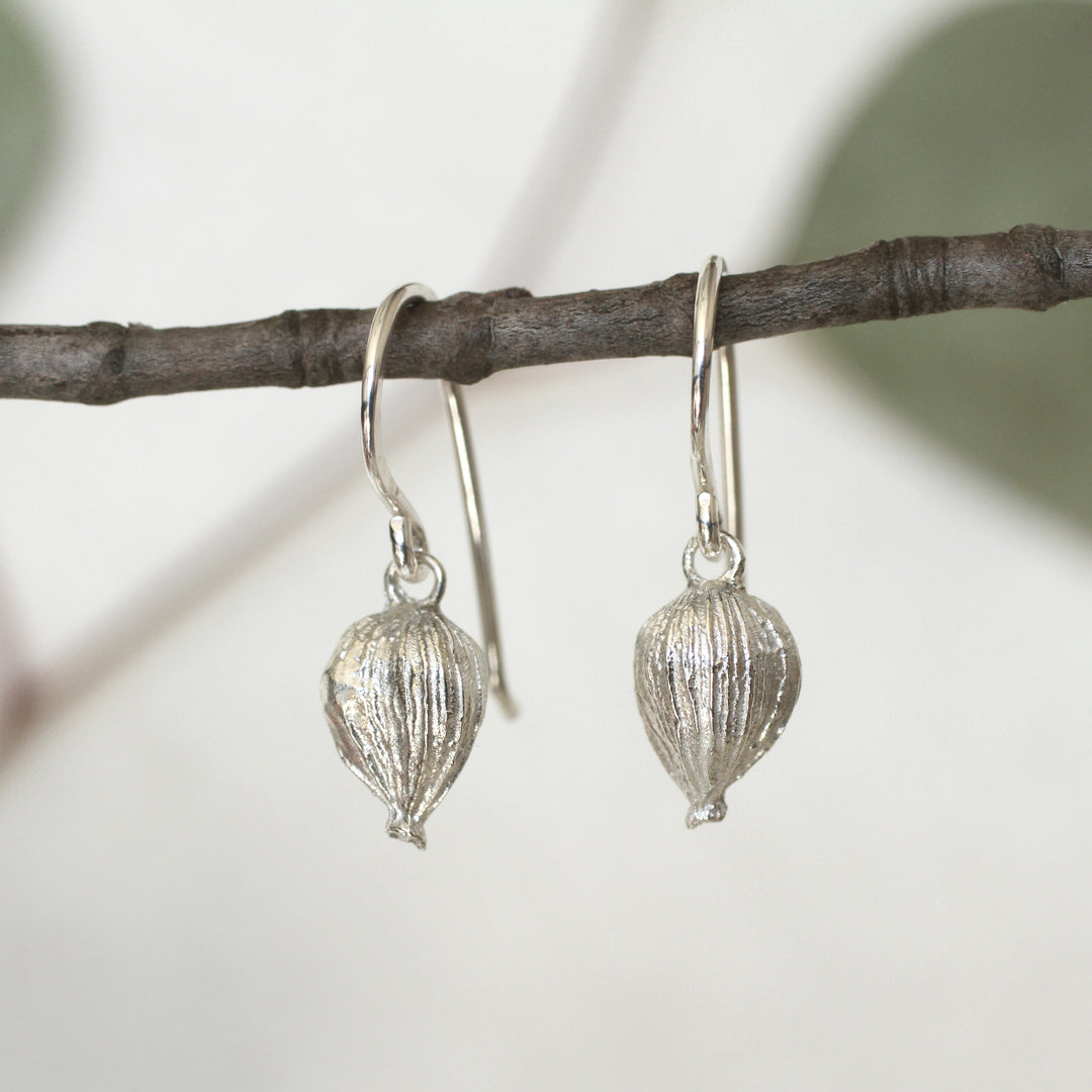 cardamom pod earrings