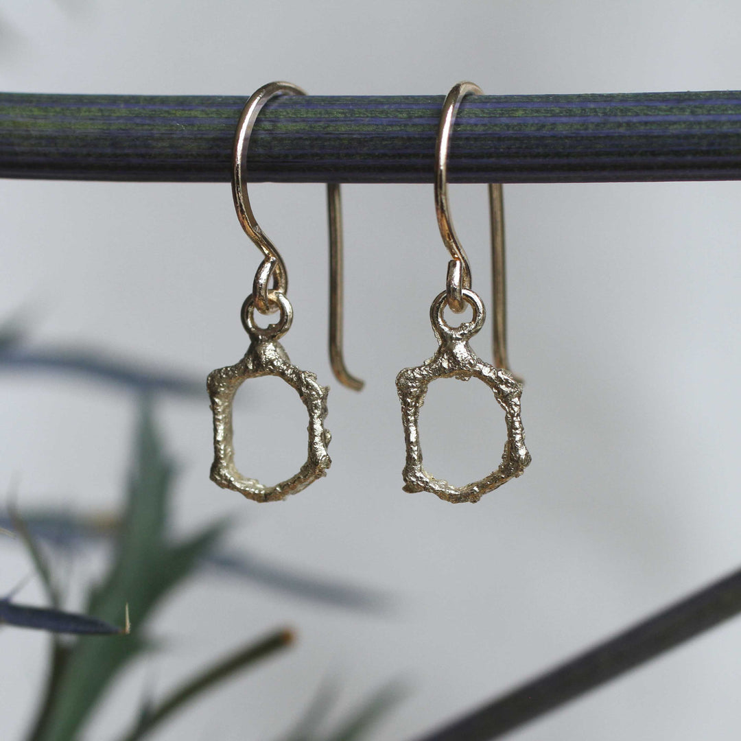 honeycomb outline earrings