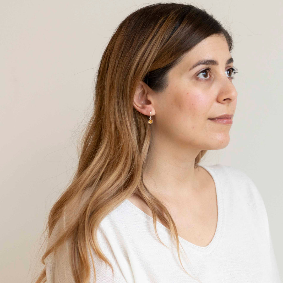 honeycomb prism earrings