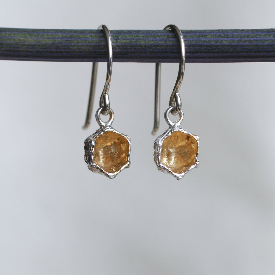 honeycomb prism earrings