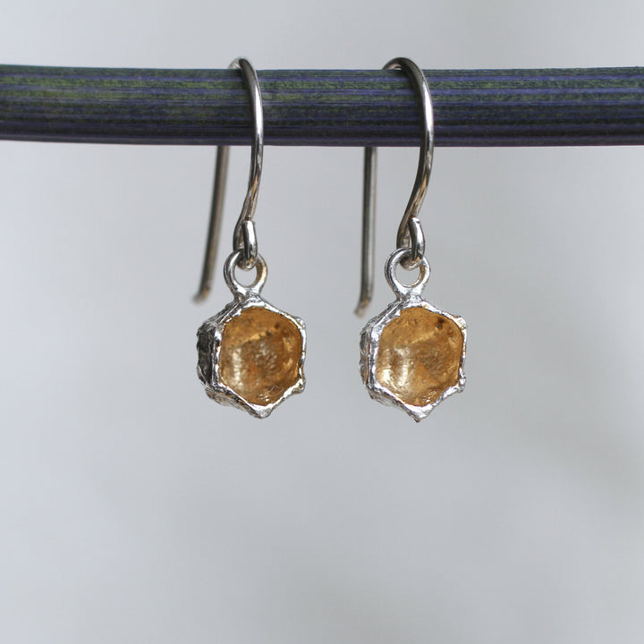honeycomb prism earrings