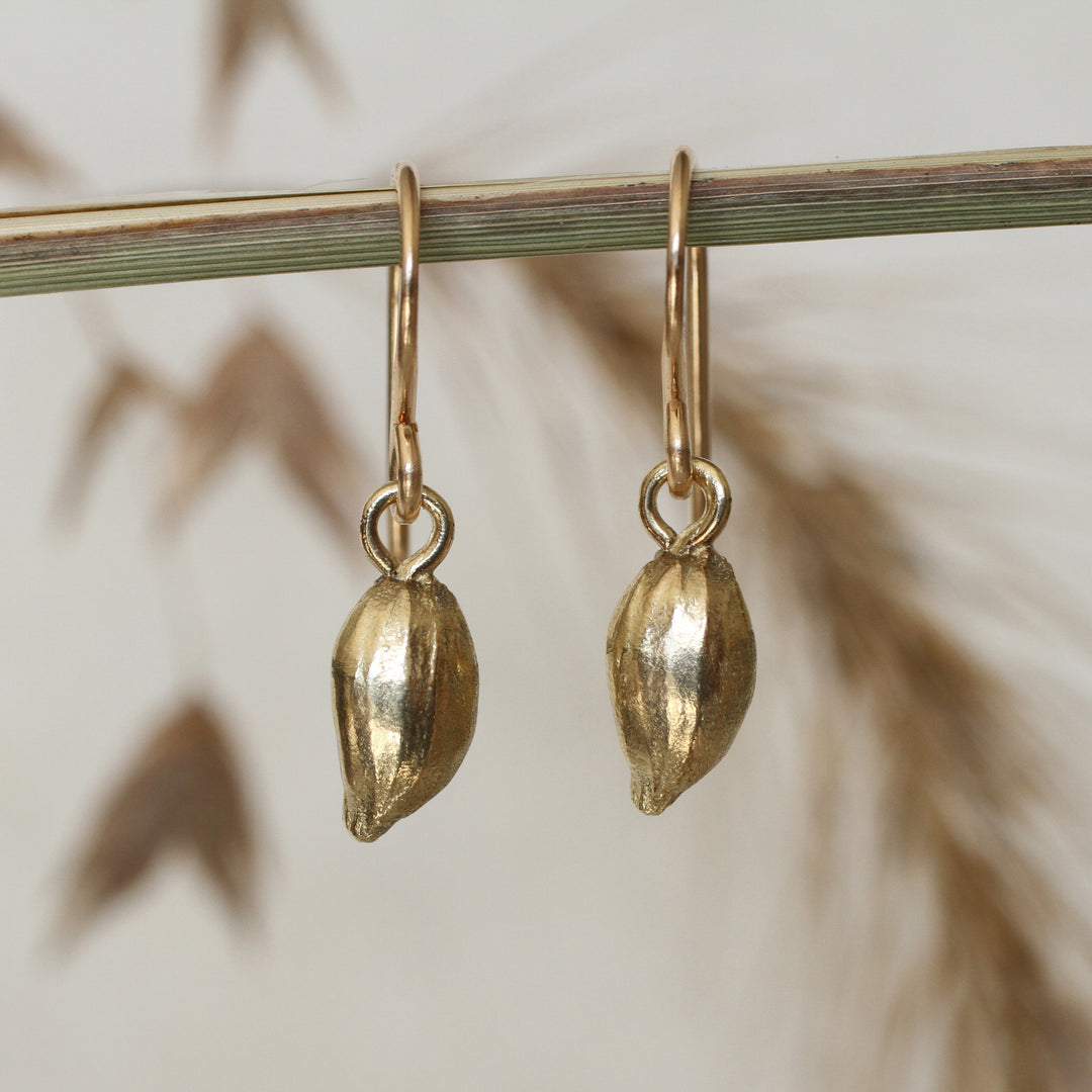 lemon seed earrings