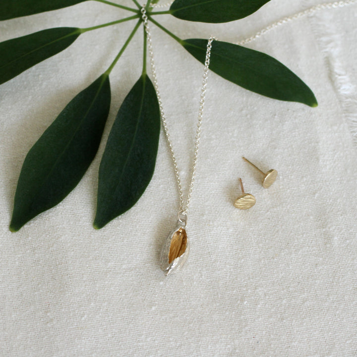 hollow cardamom pod necklace