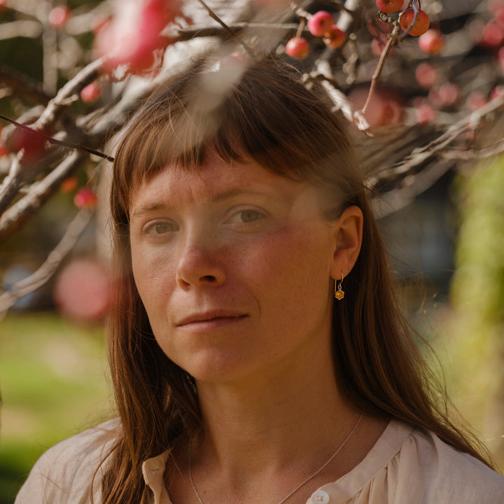 honeycomb prism earrings