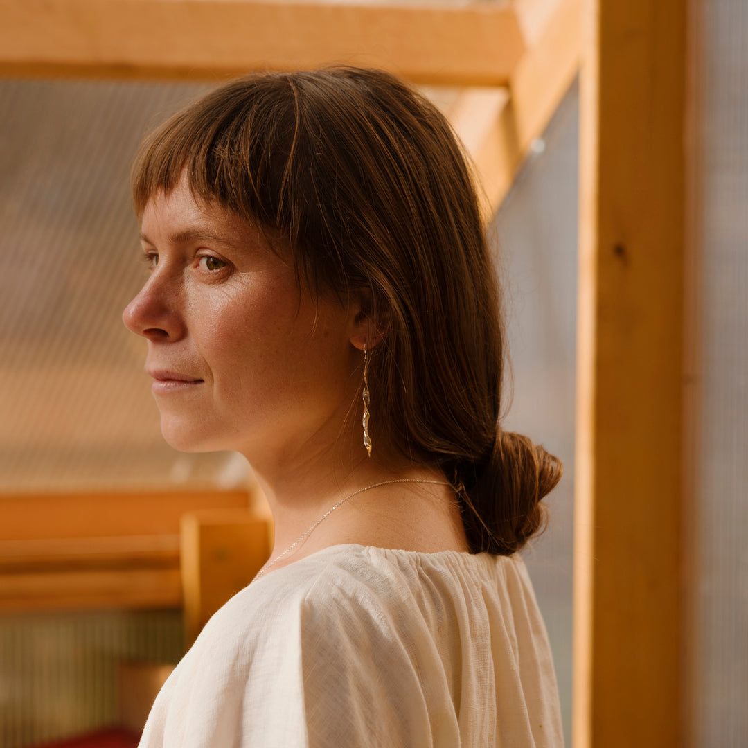 partridge pea seed pod earrings