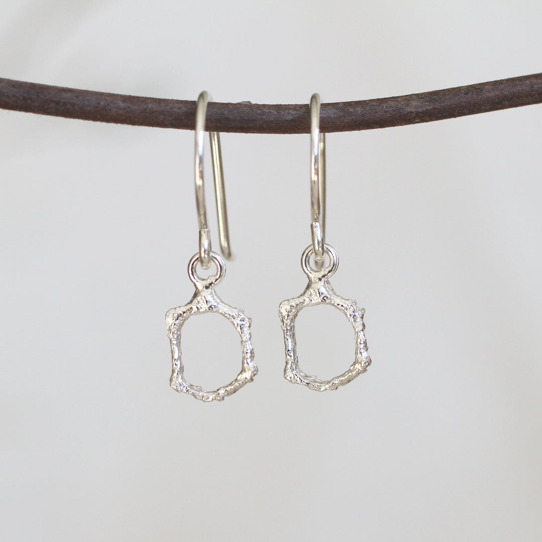 honeycomb outline earrings